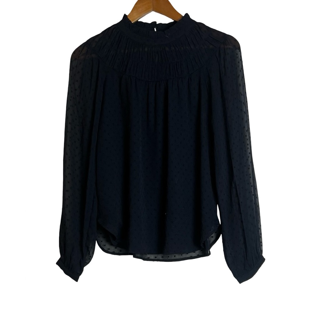 Loft black long‎ sleeve blouse. Size small